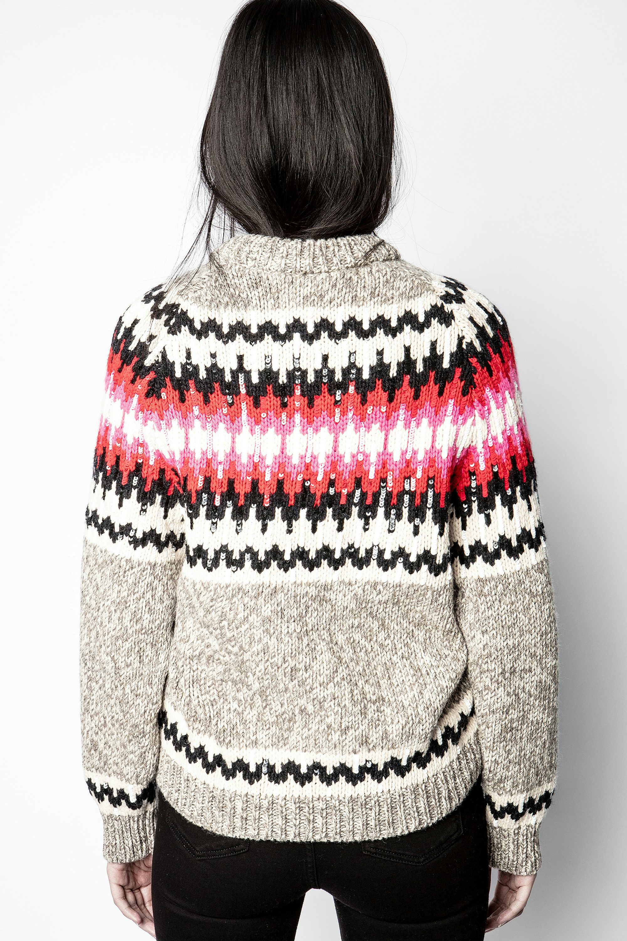 Pull D-Von Sequins - Pull en laine et cachemire femme agrémenté de sequins